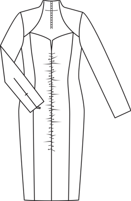 Bustier Cocktail Dress with Sweetheart Neckline 11/2011 | PDF Sewing Pattern