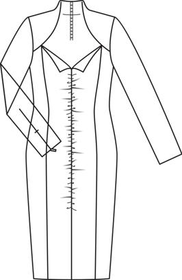 Bustier Cocktail Dress with Sweetheart Neckline 11/2011 | PDF Sewing Pattern