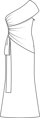 Single Shoulder Evening Gown 11/2011 | PDF Sewing Pattern