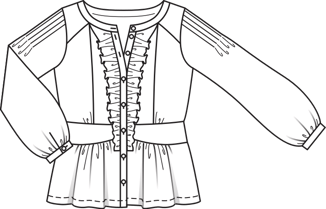Ruffled Prairie Blouse (Plus Size) 11/2011 | PDF Sewing Pattern