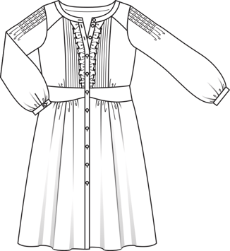 Prairie Style Dress (Plus Size) 11/2011 | PDF Sewing Pattern