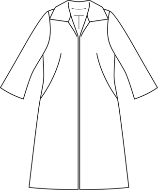 Casaco comprido Plus #130 | Burda Style 02/2012