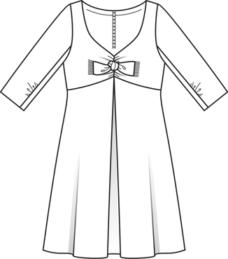 Vestido Plus #134 | Burda Style 02/2012 | Molde de costura PDF