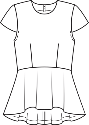 Peplum Top 08/2012 | PDF Sewing Pattern