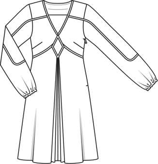 Piping Dress 12/2012 | PDF Sewing Pattern