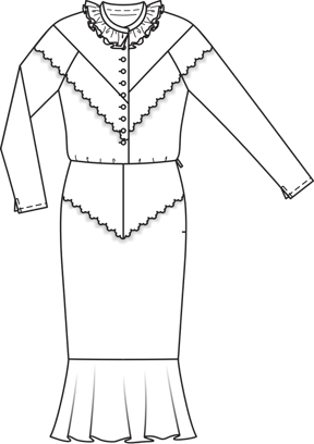 Vestido encaje #117 | Burda Style 08/2013 | Patrón de costura PDF