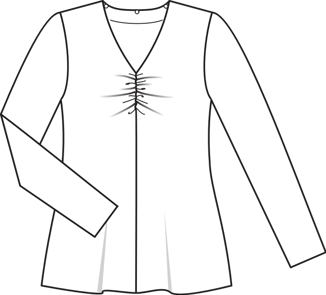T-shirt de angora #140 | Burda Style 09/2013 | Patrón de costura PDF