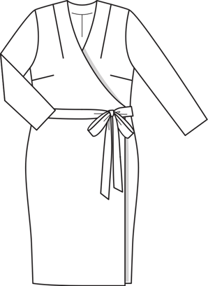 Vestido cruzado #134 | Burda Style 11/2013 | Patrón de costura PDF