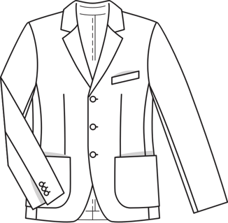 Americana de caballero #128 | Burda Style 04/2014 | Patrón de costura PDF
