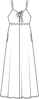 Maxivestido #117 | Burda Style 05/2014 | Patrón de costura PDF