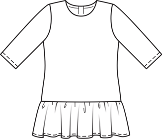 Vestido para niña #143 | Burda Style 05/2014 | Patrón de costura PDF