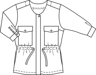 Chaqueta-blusa plus #132 | Burda Style 06/2014 | Patrón de costura PDF