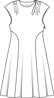 Vestido Plus #140 | Burda Style 10/2014 | Patrón de costura PDF