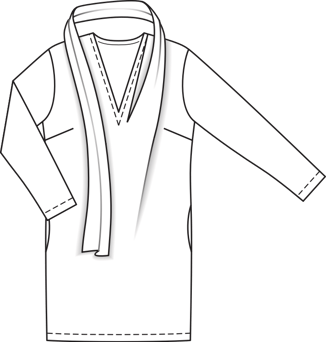 Vestido Plus #124 | Burda Style 11/2014 | Patrón de costura PDF