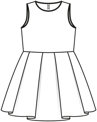 Vestido para niña y enagua #146 | Burda Style 12/2014 | Patrón de costura PDF