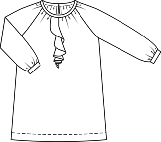 Vestido para niña #149 | Burda Style 12/2014 | Patrón de costura PDF