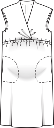 Vestido premamá #121 | Burda Style 01/2015 | Patrón de costura PDF