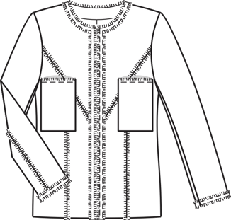 Round Neck Tassle Jacket 02/2015 | PDF Sewing Pattern