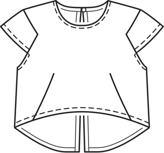 Cap Sleeve Cropped Top 02/2015 | PDF Sewing Pattern