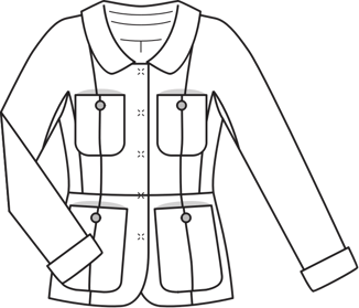 Chaqueta #115 | Burda Style 04/2015 | Patrón de costura PDF