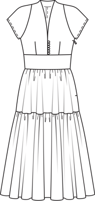 Vestido  #110 | Burda Style 07/2015 | Patrón de costura PDF