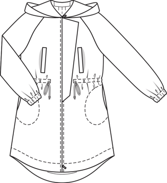 Parka #102 | Burda Style 08/2015 | Patrón de costura PDF