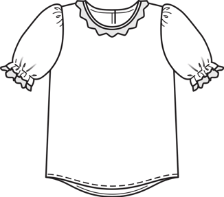 Blusa para niña #136 | Burda Style 09/2015 | Patrón de costura PDF