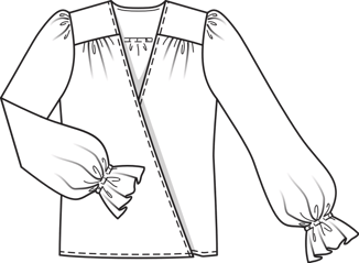 Blusa #124 | Burda Style 12/2015 | Patrón de costura PDF