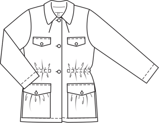 Chaqueta #116 | Burda Style 02/2016 | Patrón de costura PDF