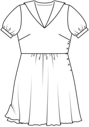Dress with Petticoat (Plus Size) 03/2016 | PDF Sewing Pattern