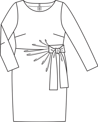 Vestido Plus #131 | Burda Style 08/2016 | Patrón de costura PDF