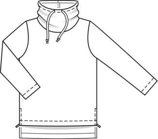 Sudadera para niñas #141 | Burda Style 08/2016 | Patrón de costura PDF