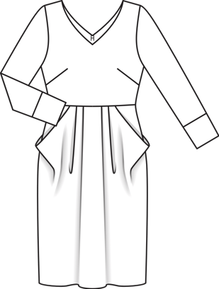 Vestido #104 | Burda Style 10/2016 | Patrón de costura PDF