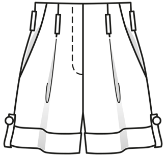 shorts broekrok #104 | Burda Style 02/2017 | PDF naaipatronen
