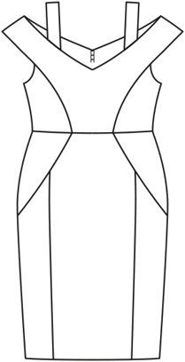 Vestido Plus #123 | Burda Style 04/2017 | Patrón de costura PDF