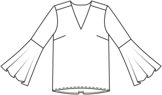 Blusa #102 | Burda Style 06/2017 | Patrón de costura PDF