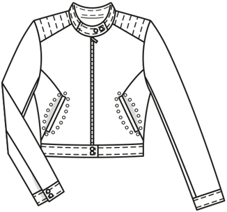 imitatieleer jasje 105 | Burda Style 09/17 | PDF naaipatronen