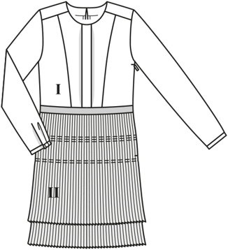 crêpe jurk 111 | Burda Style 09/17 | PDF naaipatronen