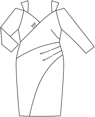 tricotstof jurk 123 | Burda Style 09/17 | PDF naaipatronen