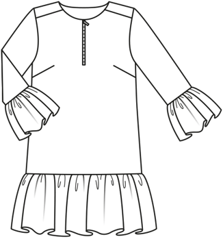 jurk 115 | Burda Style 10/17 | PDF naaipatronen