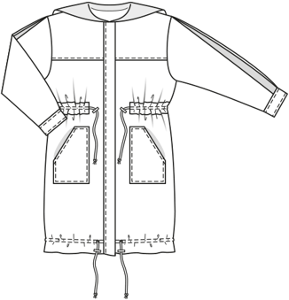 polyester parka 125 | Burda Style 10/17 | PDF naaipatronen