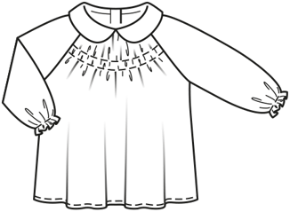 Blusa para niña #128 | Burda Style 10/2017 | Patrón de costura PDF
