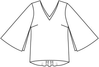 stevigestof blouse 108 | Burda Style 12/17 | PDF naaipatronen