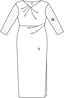 soepelestof jurk 124 | Burda Style 12/17 | PDF naaipatronen