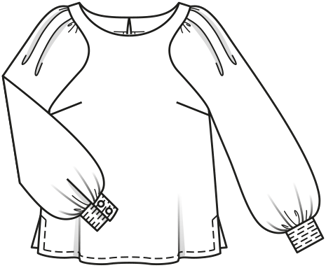 Blusa #116 | Burda Style 01/2018 | Patrón de costura PDF
