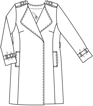 Twill Trench Coat 125 | 02/18 | PDF Sewing Pattern