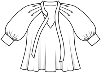 crêpestof jurk blouse 114 | Burda Style 03/18 | PDF naaipatronen