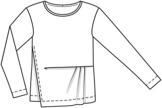 bi-elastischetricotstof shirt 118 | Burda Style 03/18 | PDF naaipatronen