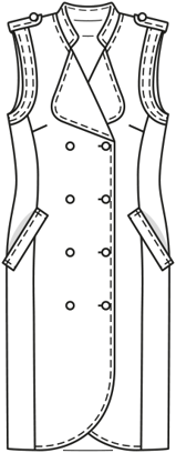 Robe trench en coton stretch n°104 | Burda Style 04/20 | Patron de couture PDF