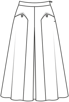 Skirt fabrics Maxi Skirt 123 | 01/19 | PDF Sewing Pattern